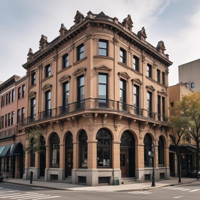 Historic building on city corner