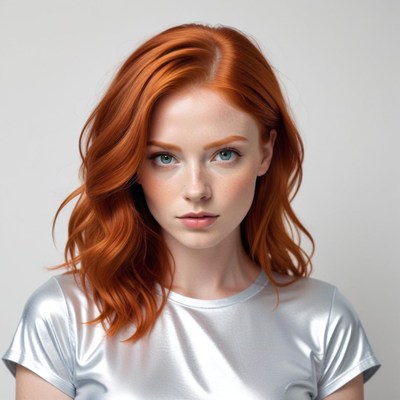 Young woman with orange hair