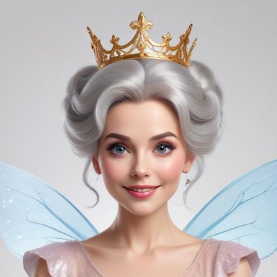 Fairy with wings and crown