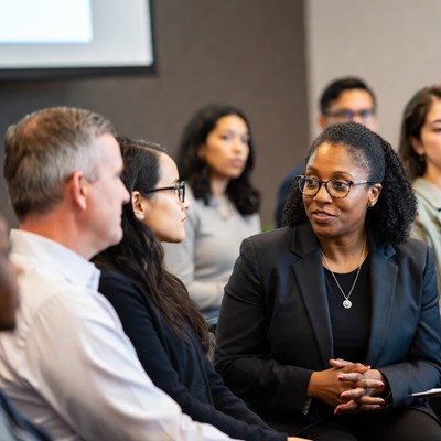 Discussion at a business meeting event