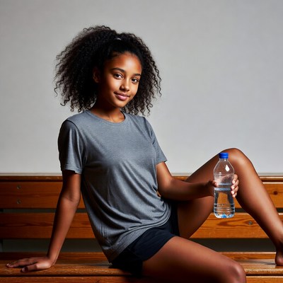 Girl relaxing after exercise session