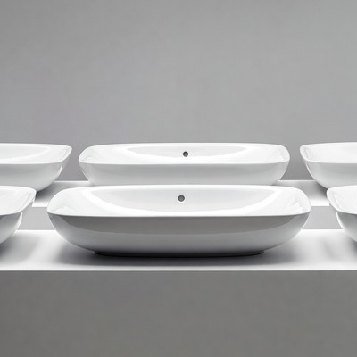 Modern sink designs in a row