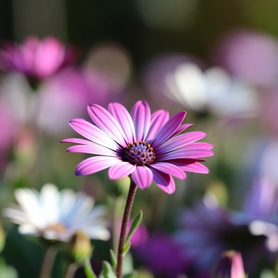 Purple flower in a garden