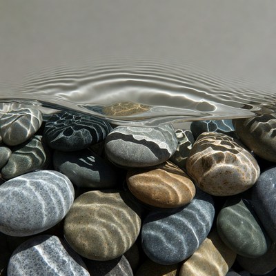 Rocks under water surface