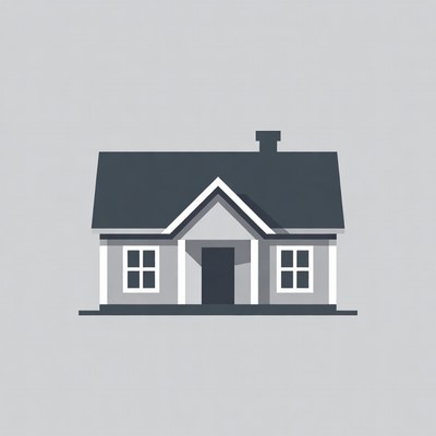 Simple house design in black and white