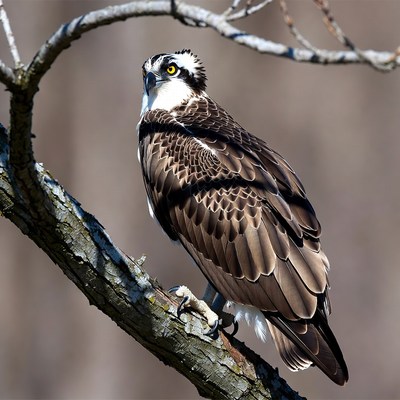 Osprey perched on a branch