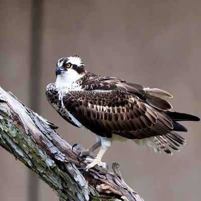 Osprey perched on tree branch