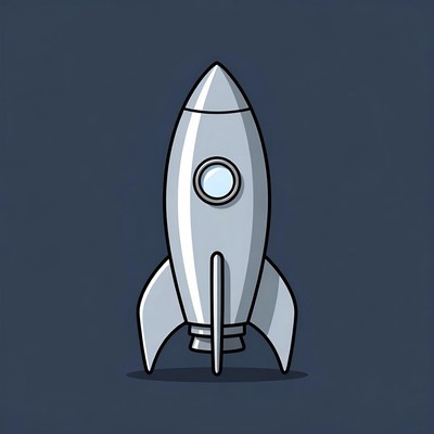 Rocket on a plain background