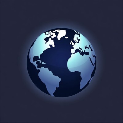 Earth in dark space background