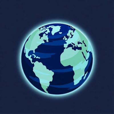 Earth seen from space at night