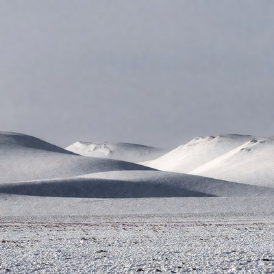Snowy landscape in winter light