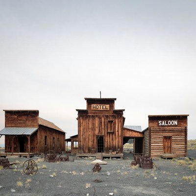 Historic buildings in ghost town