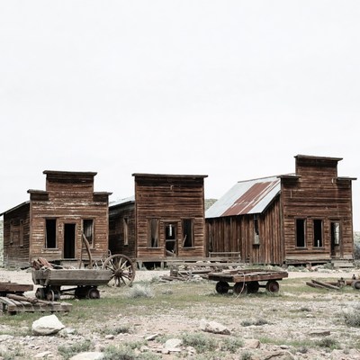 Old west town remains in desert