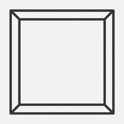 Empty rectangular frame design for display