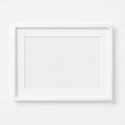 Empty frame on a white wall