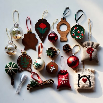 Handmade ornaments for festive decoration