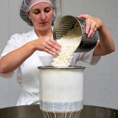 Cheese making process in a dairy facility