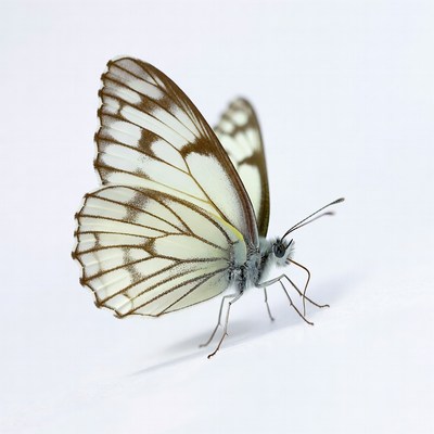 Butterfly on white background