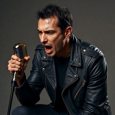 Singer performing on stage