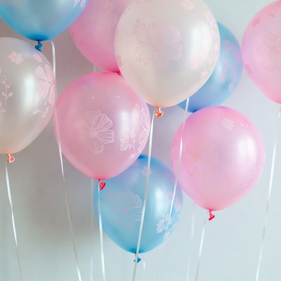 Balloons in pastel colors for celebration