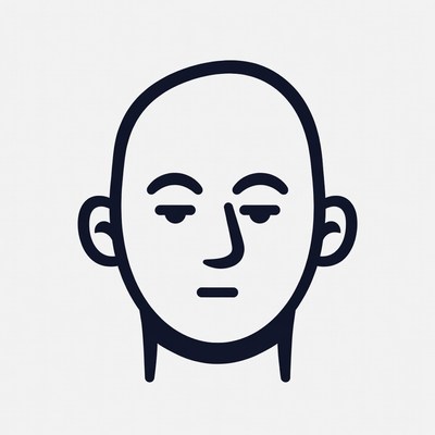 Simple line art of a face