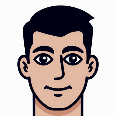 Simple cartoon character of a man