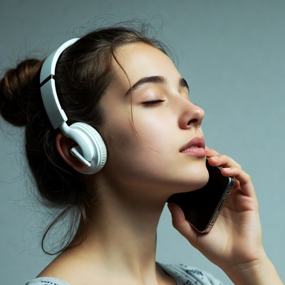 Listening and enjoying music on phone