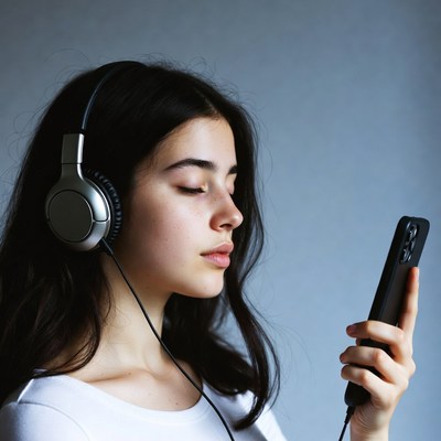 Listening to music on a phone