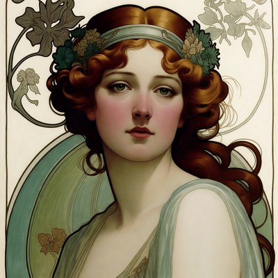 Woman with flowers in hair