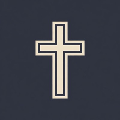 Cross symbol on dark background