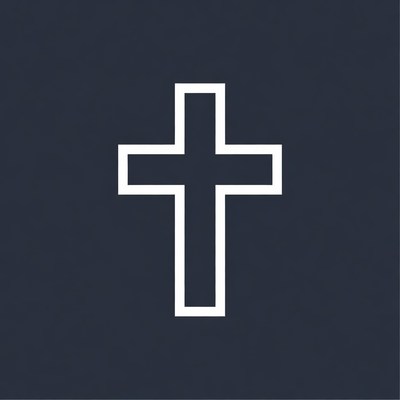 Cross symbol on dark background