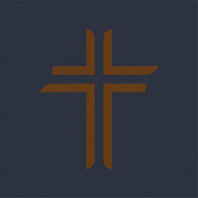Cross symbol on dark background
