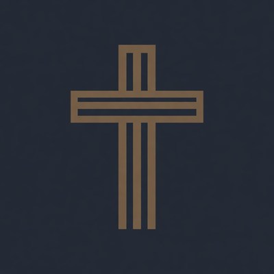 Symbol of faith on dark background