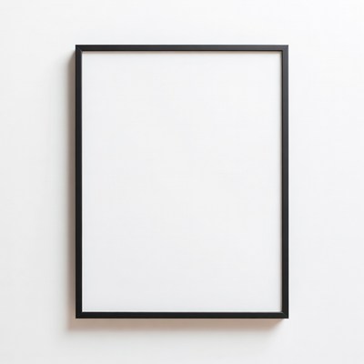 Blank frame on white wall
