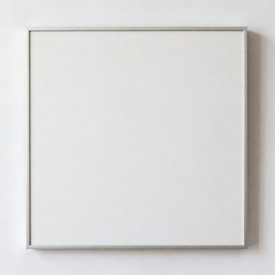 Blank canvas on white wall