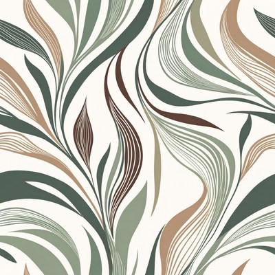 Colorful leaf pattern design on paper