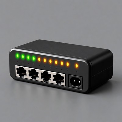 Ethernet switch with led indicators for networking