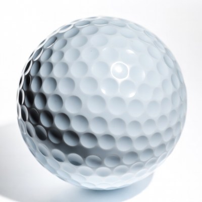 Close-up of a white golf ball