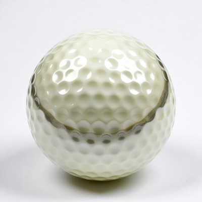 Golf ball on simple background