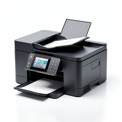 Compact printer with multiple functions on display