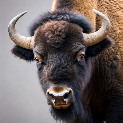 Bison close-up in natural setting