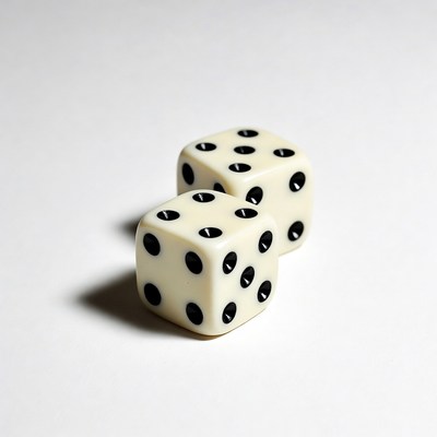 Dice on a plain surface