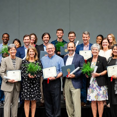 Group of people at award ceremony