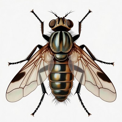 Close-up of a common fly