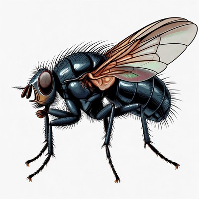 Close-up view of a fly