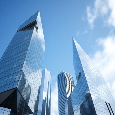 Modern buildings in urban area