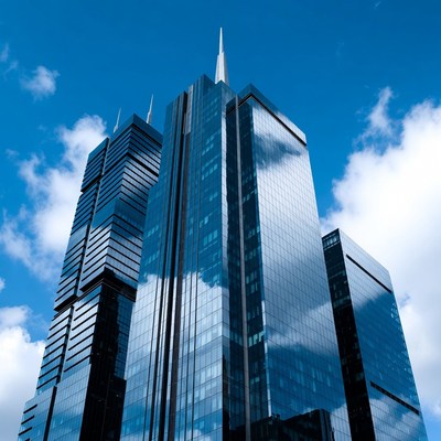 Tall buildings under blue sky