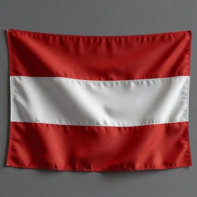 Flag of austria on display