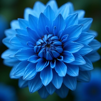 Blue flower close up in nature