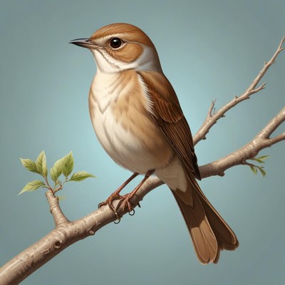 Bird perched on branch in natural setting